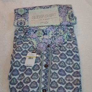 NWT FREE PEOPLE SLEEP SHIRT in a Bag Blue